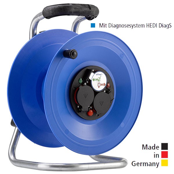 Kabeltrommel Professional Kunststoff, Neopren-Gummi-Leitung und  