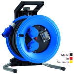 Kabeltrommel  Professional Plus 320, 2 Steckdosen CEE 3x16 A und Überlastschutz, mit FI Schalter mit Neopren-Gummi-Leitung H07RN-F