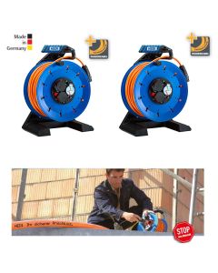 Bedruckungs-Paket 1: bestehend aus 2 x 50m Vollkunststoff-Kabeltrommel Generation 7 Companion PLUS,