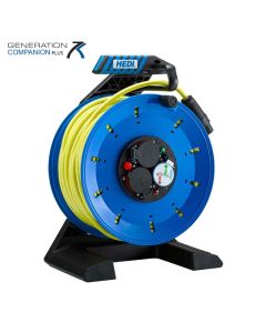 Vollkunstoffkabeltrommel HEDI Generation 7, Companion Plus mit 40 m Panzerkabel PLUS (H07BQ-F) 3G2,5 in orange