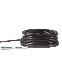 Kabelzuschnitt PVC-Leitung (H05VV-F) in schwarz 3G1,0