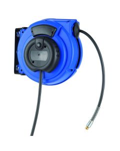 Federzugtrommel Druckluft-Ausführung, PVC-Gewebeschlauch, 9 m,